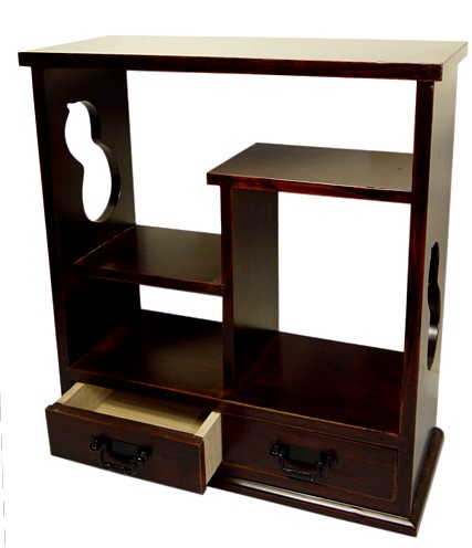 японская полка для коллекии нэцкэ