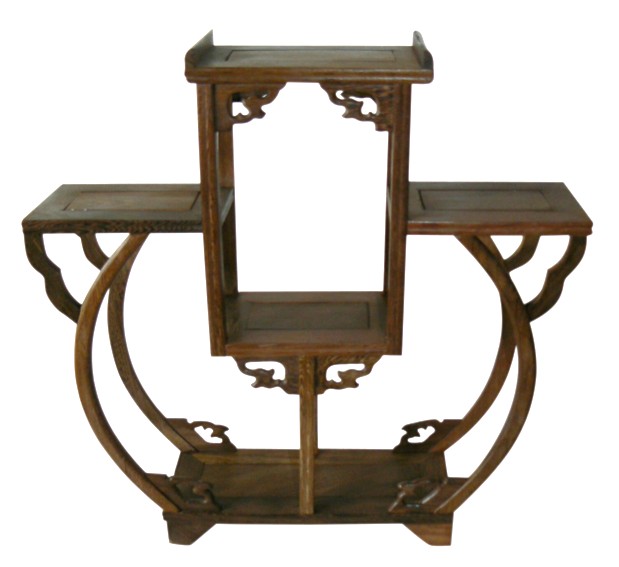  японская старинная резная полочка для коллекции