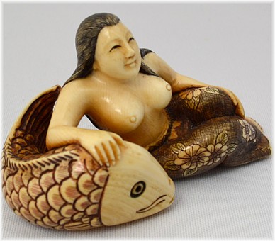 японская антикварная нэцкэ из слоновой кости, 1850-90-е гг.