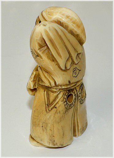 японская антикварная нэцкэ из слоновой кости Актер Кабуки