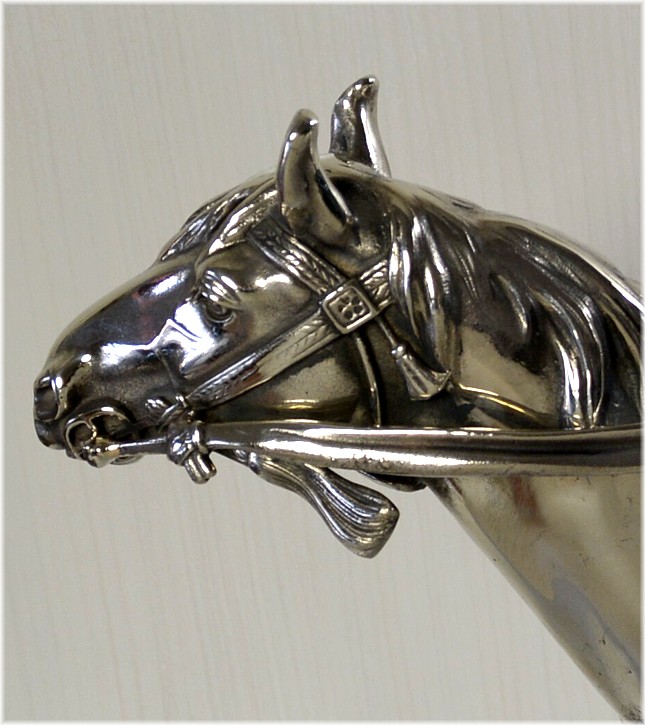 японская серебрянная скульптура Ками-Ума Священная Лошадь, 1900-е гг.