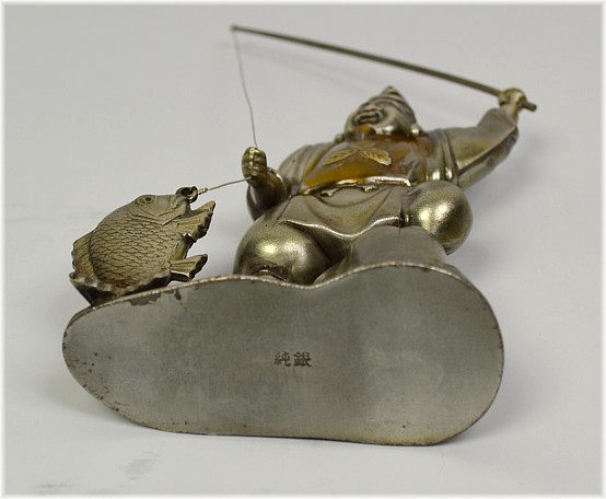 серебряная японская статуэтка