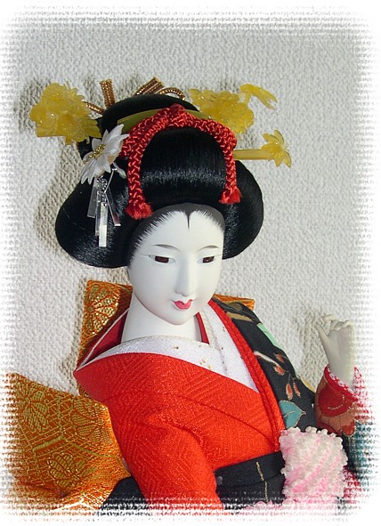 японская традиционная кукла, 1970-е гг, деталь 