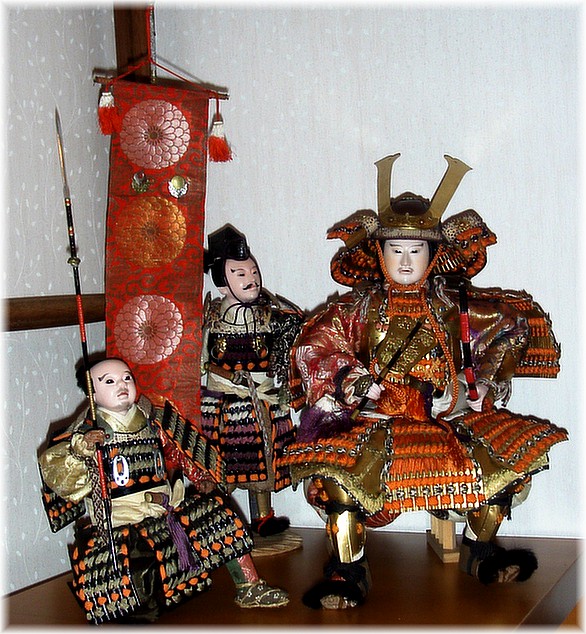 японские антикварные коллекционные куклы самураи, эпоха Мэйдзи