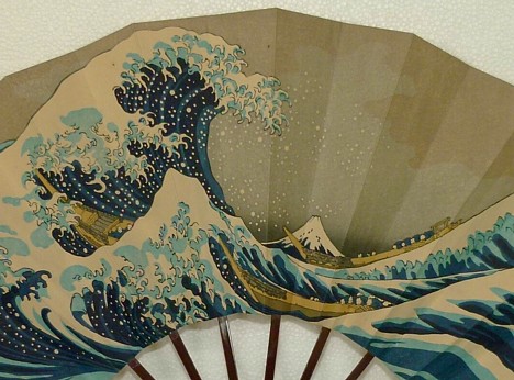 японский рисунок на веере