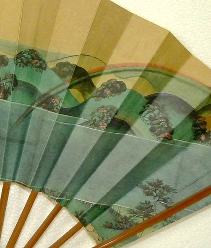 деталь рисунка на японском веере