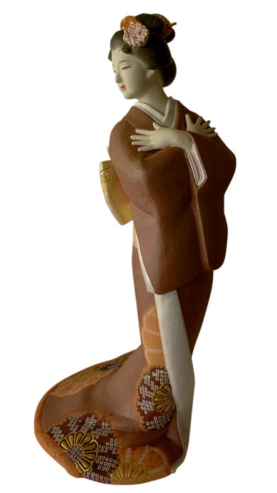 японская авторская статуэтка из керамики, 1930-е гг., Хаката