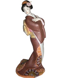 дама в дорогом кимоно, статуэтка, Япония, 1950-е гг.