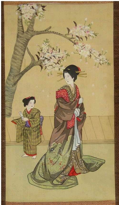 японская картина Любовное письмо, 1890-е гг.