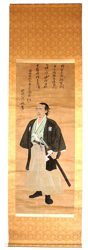 Сакамото Рёма,  японский рисунок на свитке, 1900-е г.