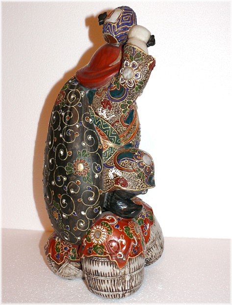 японская антикварная фарфоровая фигура Дайкоку, конец 19 в.