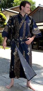 мужской халат-кимоно из хлопка, сделано в Японии