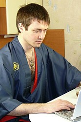 мужское шелковое кимоно с вышивкой