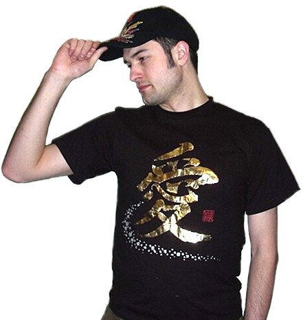 японская футболка с иероглифом