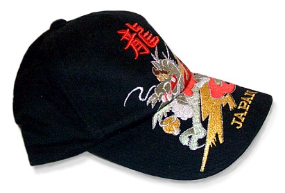 японская бейсболка с иероглифами и вышивкой