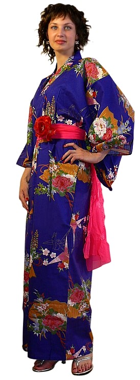 женский халат в японском стиле