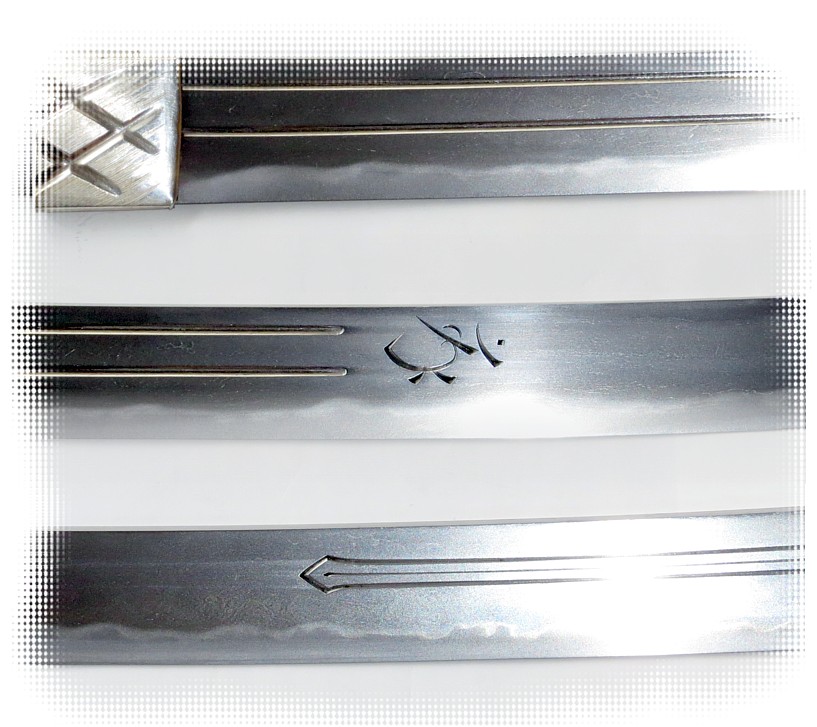 гравировка японского старинного меча