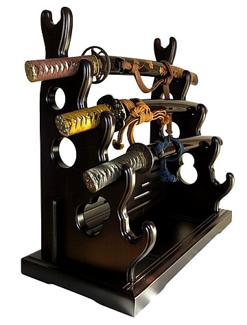 японская подставкя для 5-ти самурайских мечей