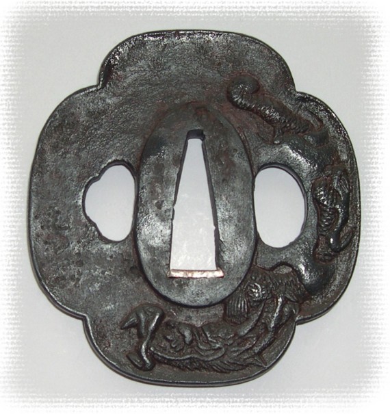 Дракон - японские мечи, цуба - гарда самурайского мечаяпонские мечи, цуба - гарда самурайского меча