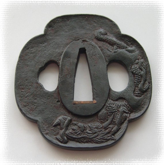 японские мечи, цуба Дракон