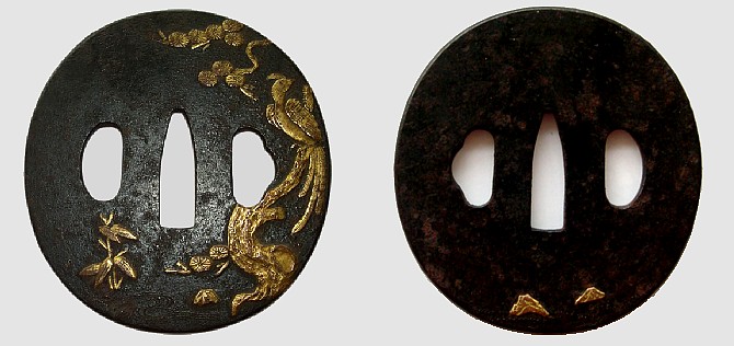 антикварная цуба японского меча