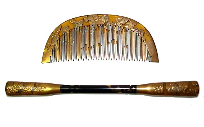 японский гребень и заколка для украшения традиционной прически