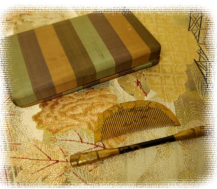 японский антиквариат: набор для украшения традиционной японской прически