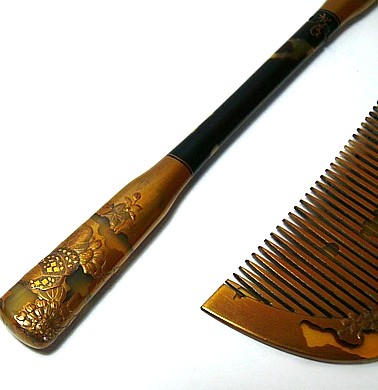 японский черепаховый гребень и заколка для украшения традиционной прически