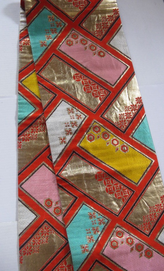 японский старинный пояс оби, 1920-е гг.