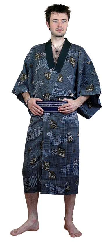 японская традиционная мужская одежда: кимоно и пояс оби