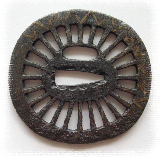 самурайское искусство: цуба в технике овари-зоган, 16 век